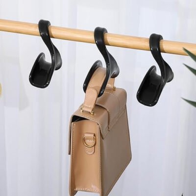 Purse Hanger Hook Acrylic Bag Hanger Handbag Tote Bag Rack Holder Closet Organizer Storage for Backpacks Satchels Purses Handbags Tote Holder (White, 9 Pieces)
