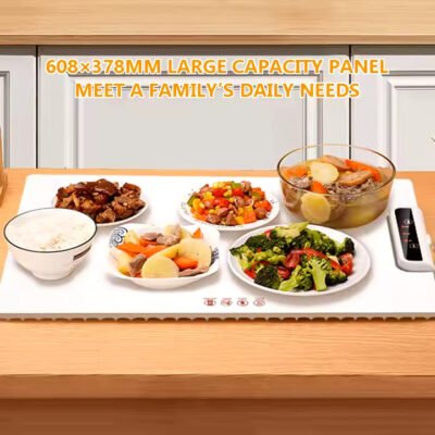 Custom Foldable Heating Plate Mat Silicone Food Warming Tray Adjustable Temperature Control Electric Heating Tray for food